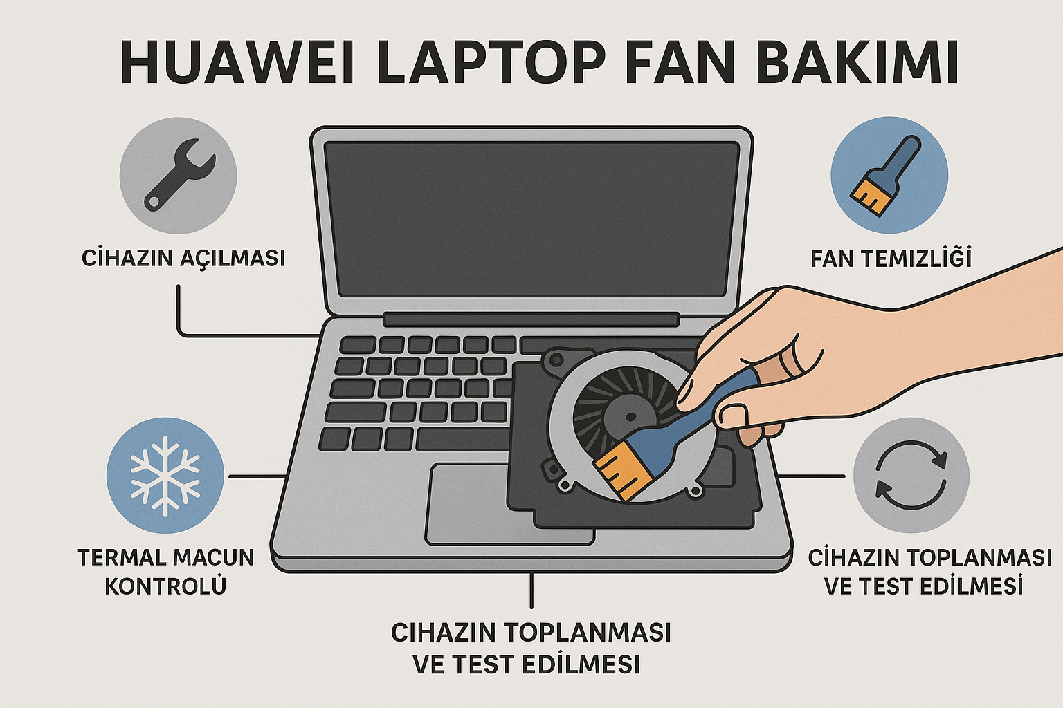 Huawei Laptop Fan Temizliği ve Soğutma Performansı