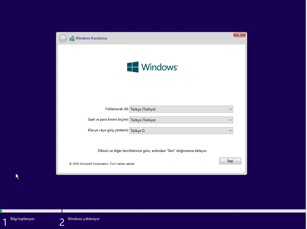 Format Atma ve Windows Kurulumu